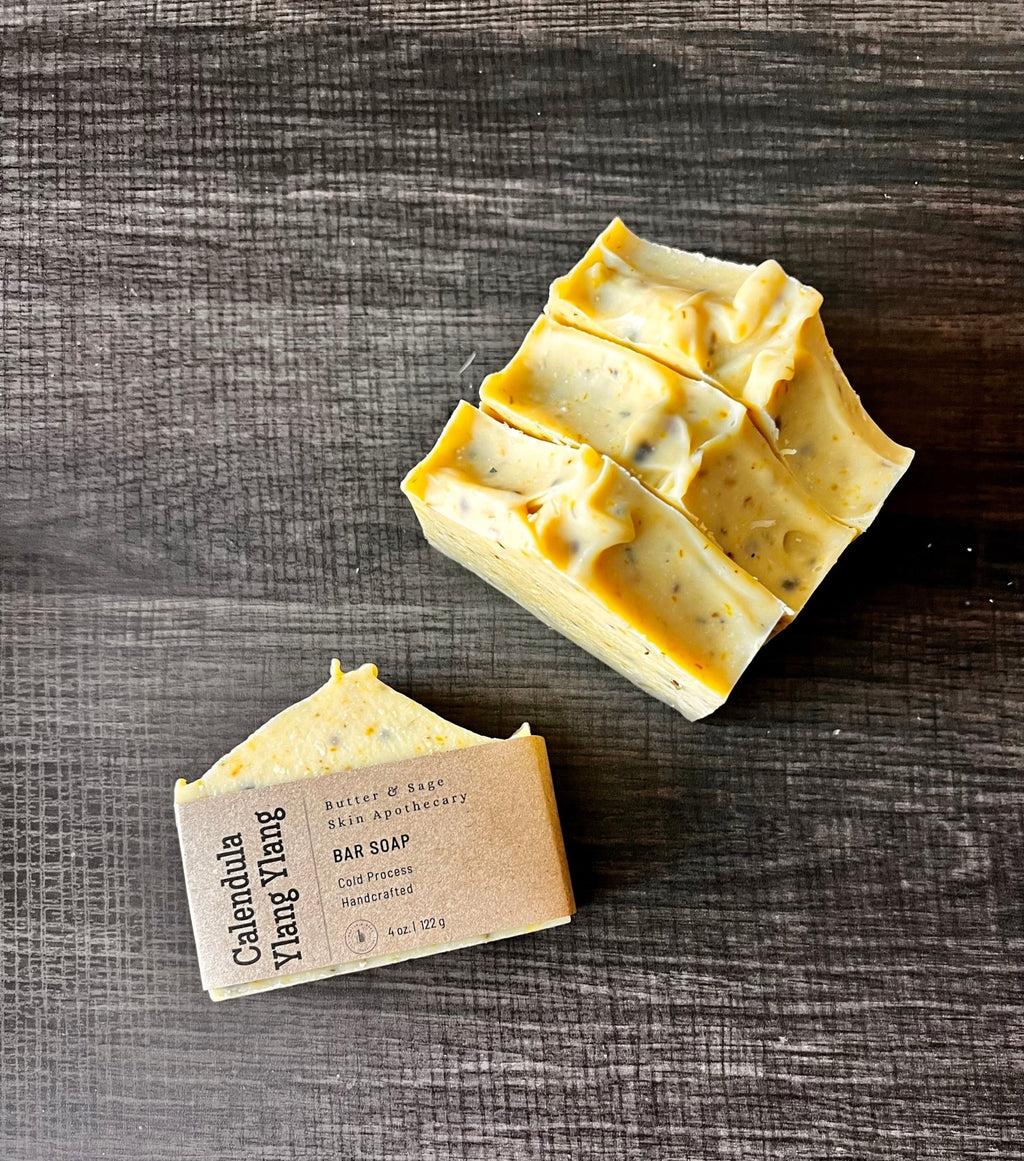 all natural bar soap | Calendula + Ylang Ylang Soap Bar - Butter & Sage 